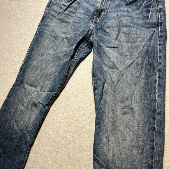 American Eagle Jeans Mens 32x34 Blue Relaxed Straight 100% Cotton (Meas 33x33) - Picture 2 of 11